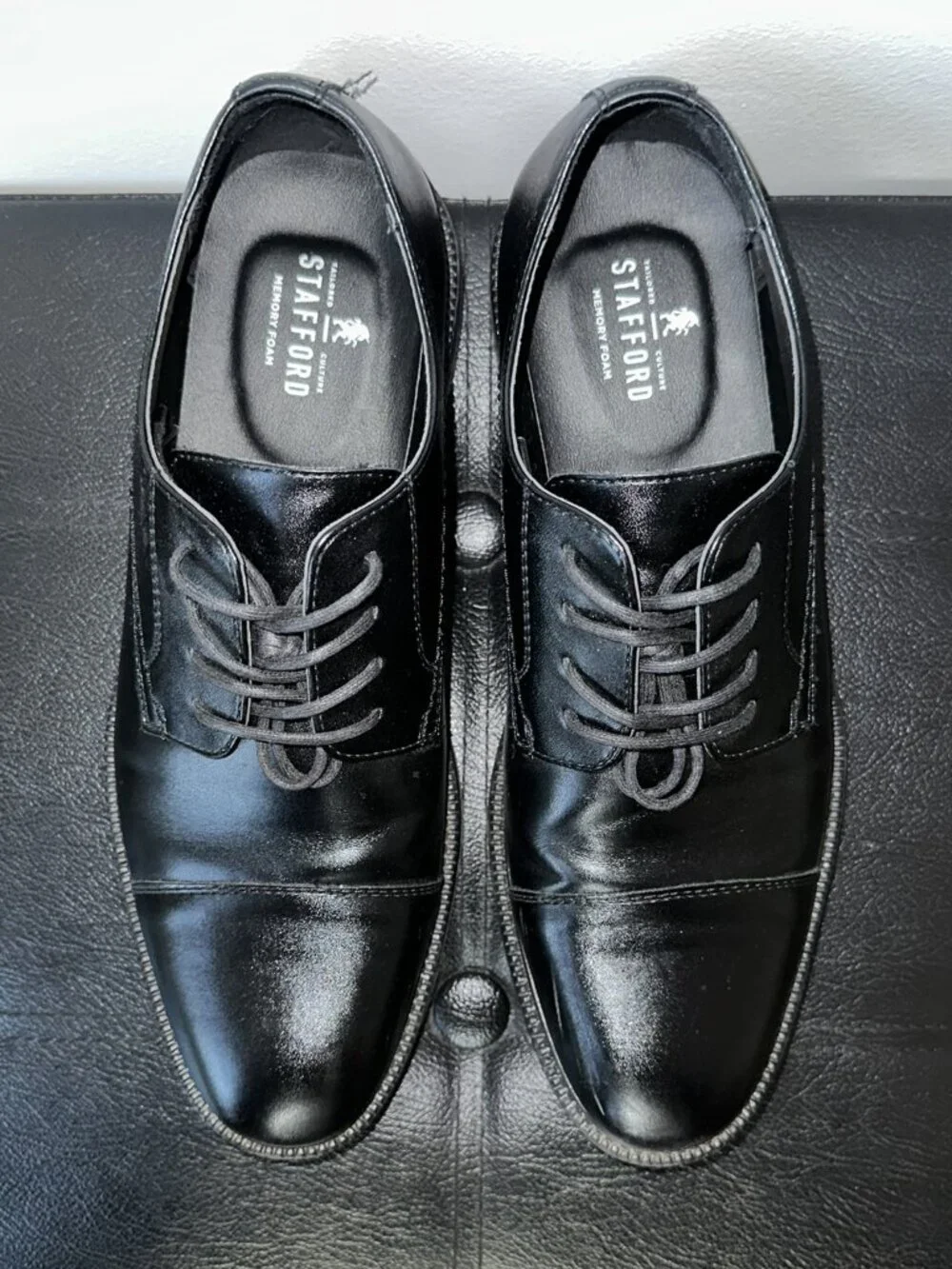 Stafford Cap Toe Leather Black